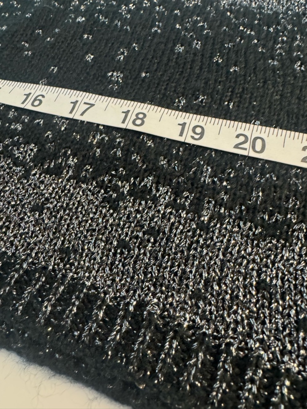 Ann Taylor Black Metallic Knit Infinity Scarf-NWT - Picture 8 of 8